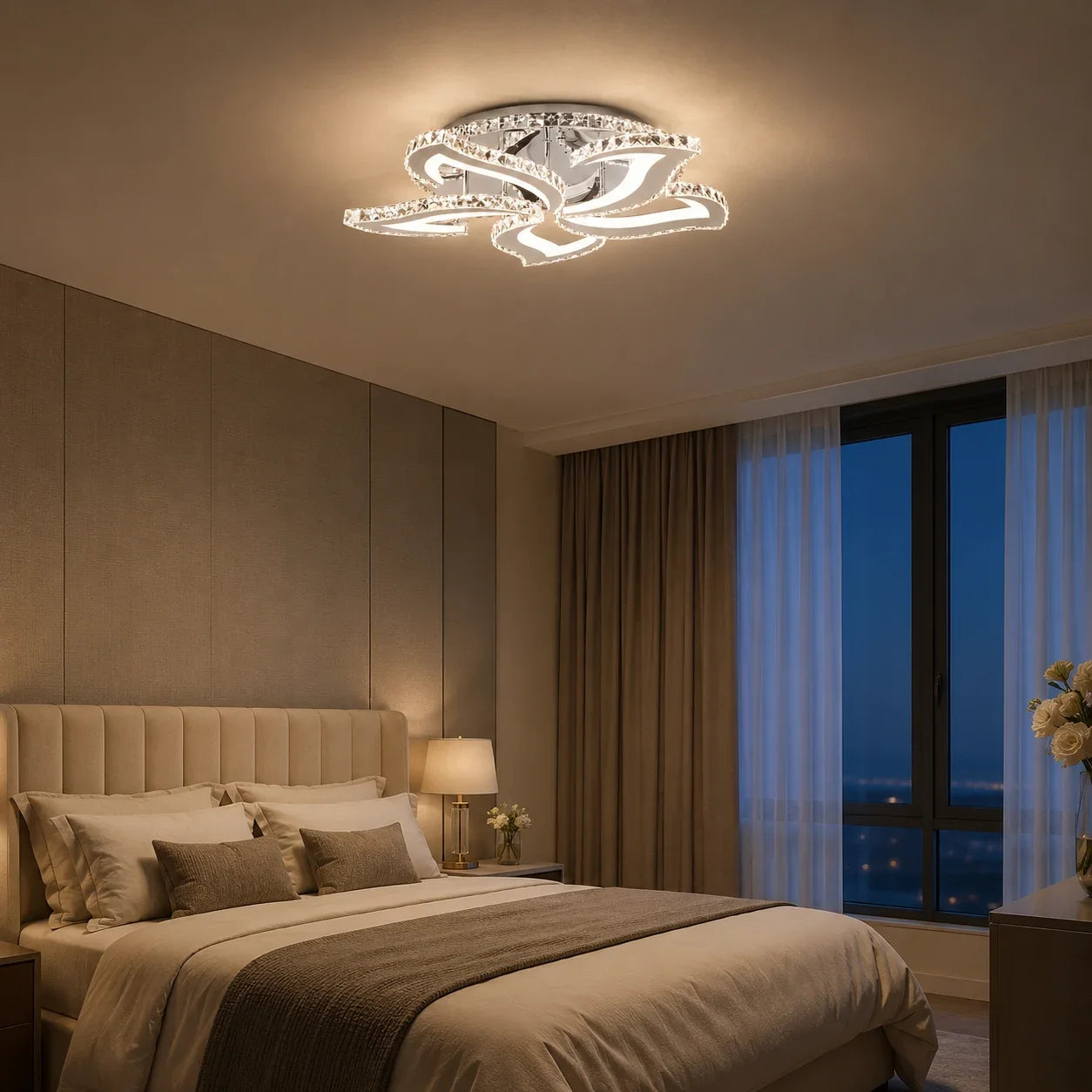 Lustra LED cu telecomanda si cristal Alejandro RGB 88W, 5 Flori, lumina Rece/Calda/Neutra, Dimabila, Crom Lucios - 08_LT071-5.png