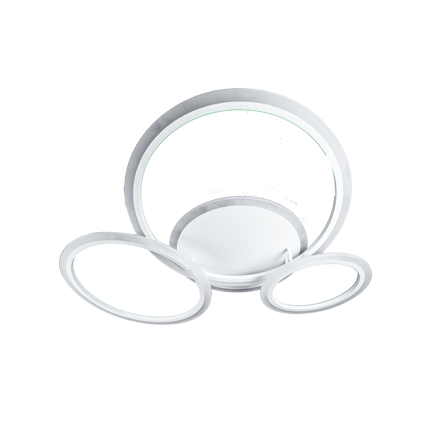 Lustra LED cu telecomanda LUCY 70W, 4 Cercuri, lumina Rece/Calda/Neutra, Dimabila, Alb