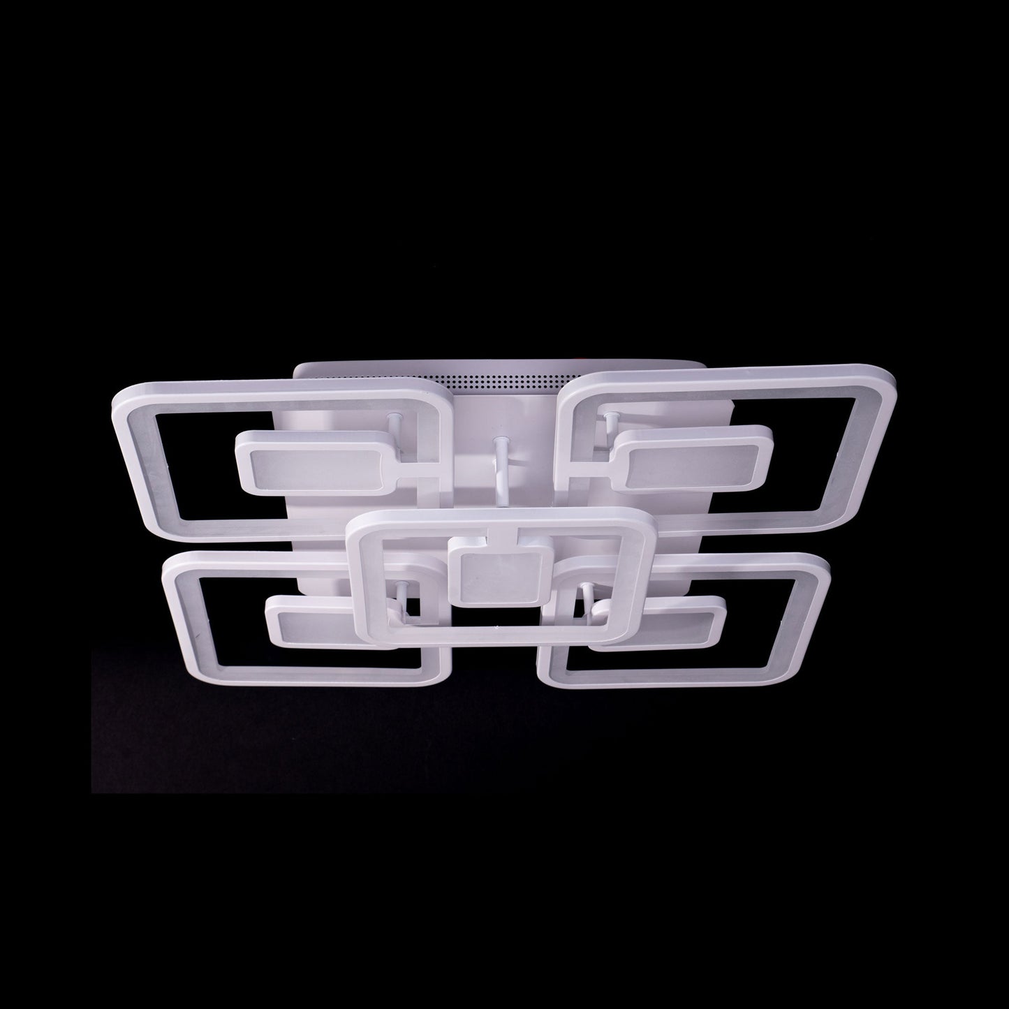 Lustra LED cu telecomanda FELIX 107W, 5 Patrate, lumina Rece/Calda/Neutra, Dimabila, Alb