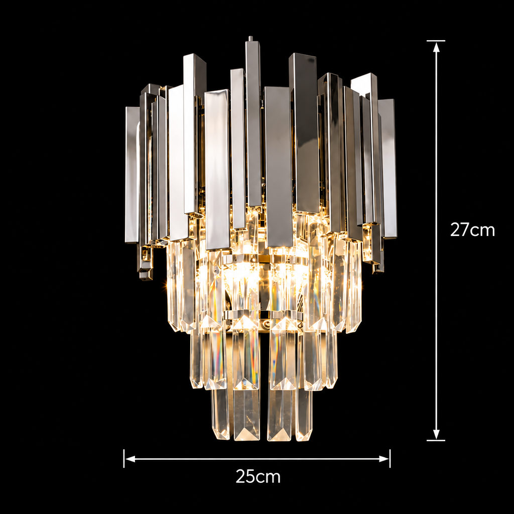 Aplica Candelabru Cristal BLOIS Piccolo, 2xE14, Crom Lucios