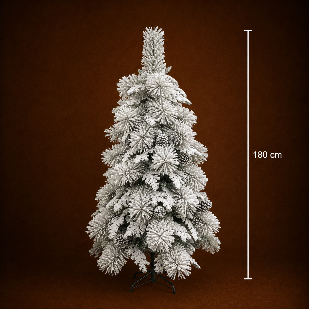 Decorațiune Brad Artificial UPERNAVIK, 180 cm, 550 vârfuri, Suport Metalic, Plastic, Verde