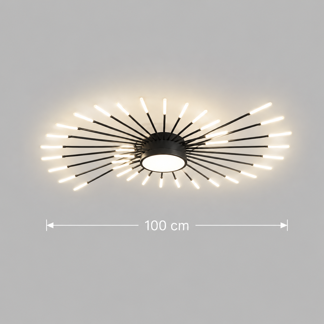 Lustra LED KALESA Grande, Lumina Neutra 4000K, 28W, Alb, Metal si Acril