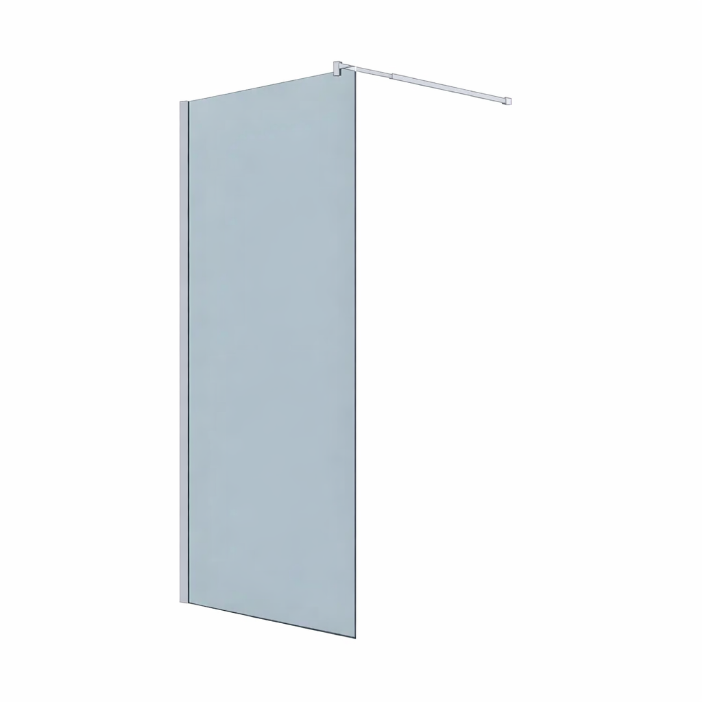 Paravan duș Walk-In 100x195 cm, sticlă securizată 8 mm, gri, profil metalic rezistent Dus Walk-in Default Title Alessandro Design