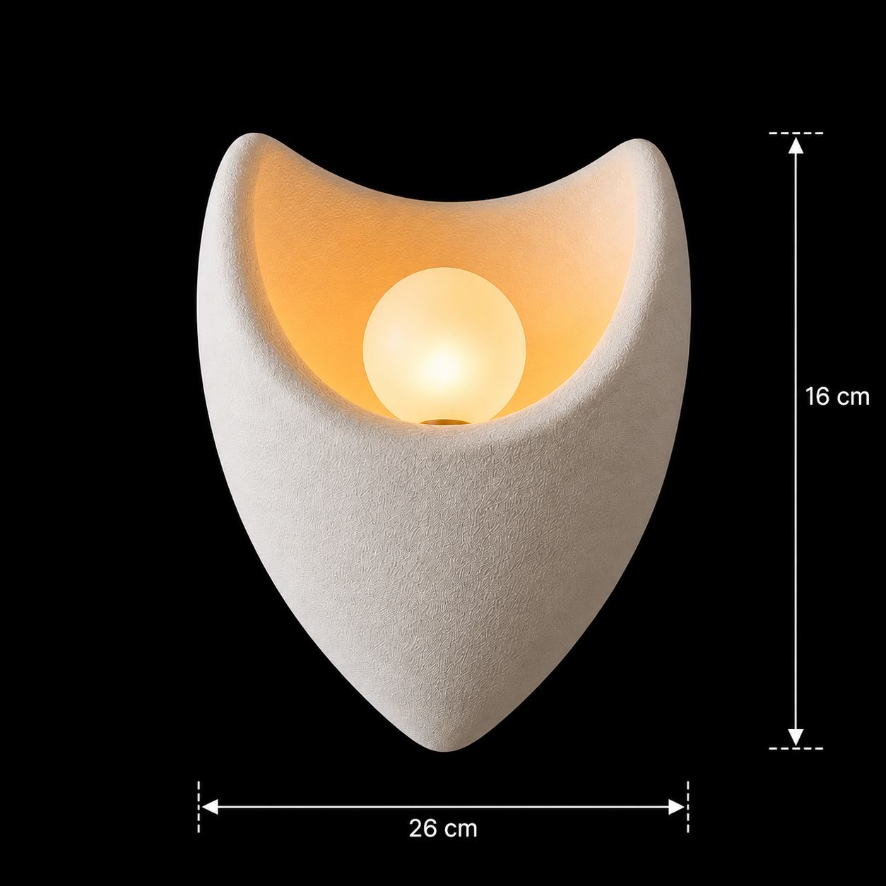 Aplica Decorativa CONNO, 26cm, 1xE27, Polistiren, Alb