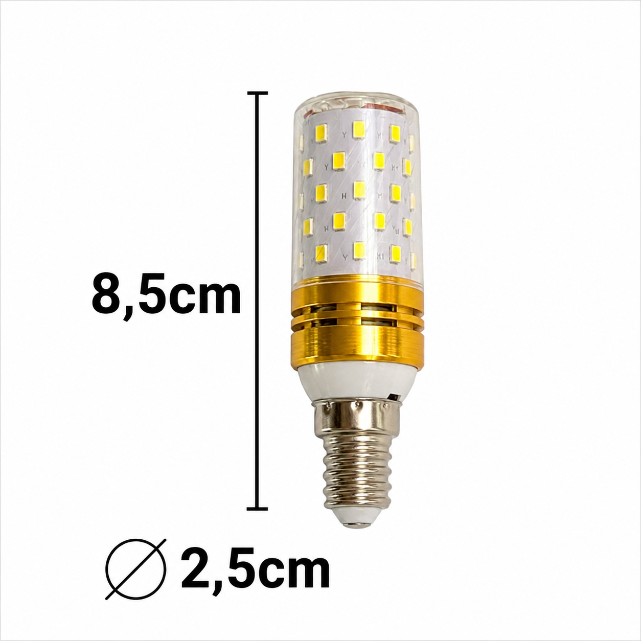 Bec E14 LED, 12W, Auriu, Lumina Calda/Neutra/Rece, 3000K/4000K/6000K