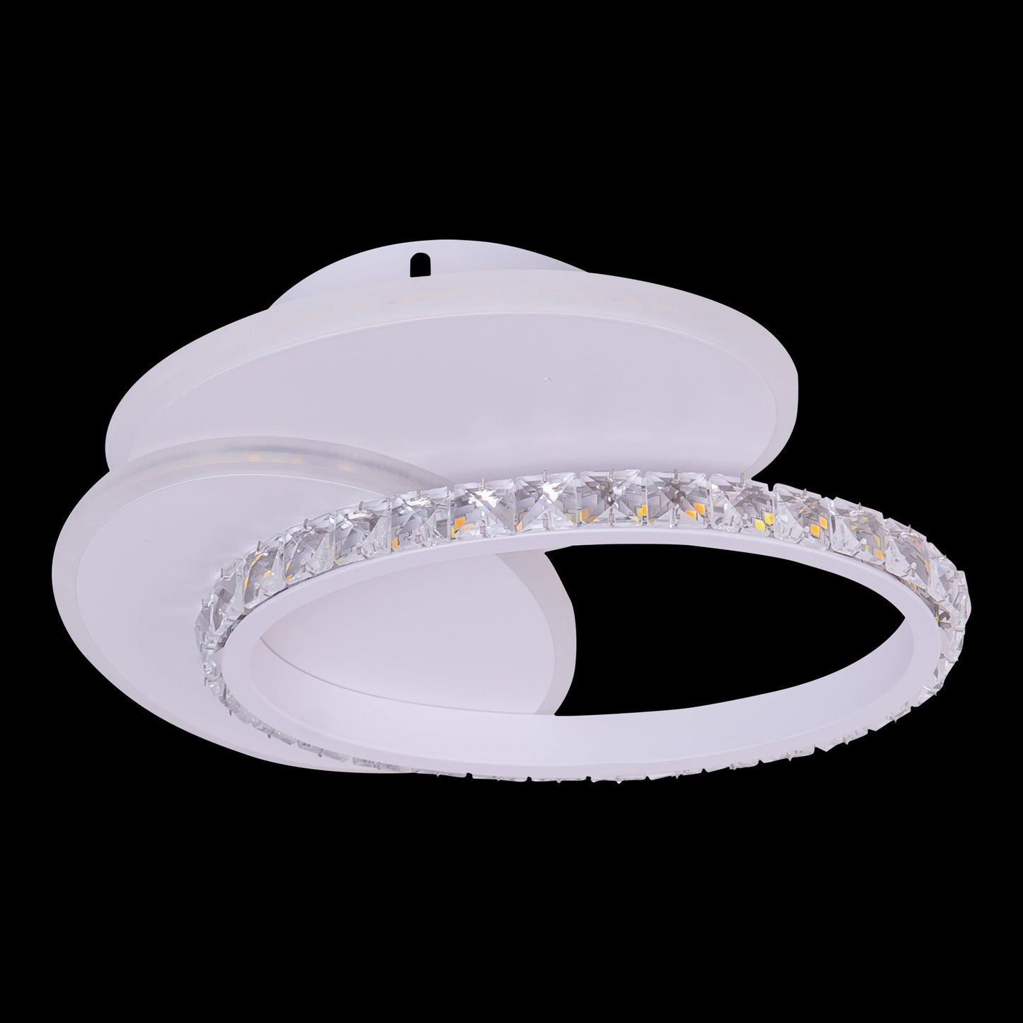 Lustra LED cu cristal HOLLANCE 24W, 3 Elemente, lumina Rece/Calda/Neutra, Alb