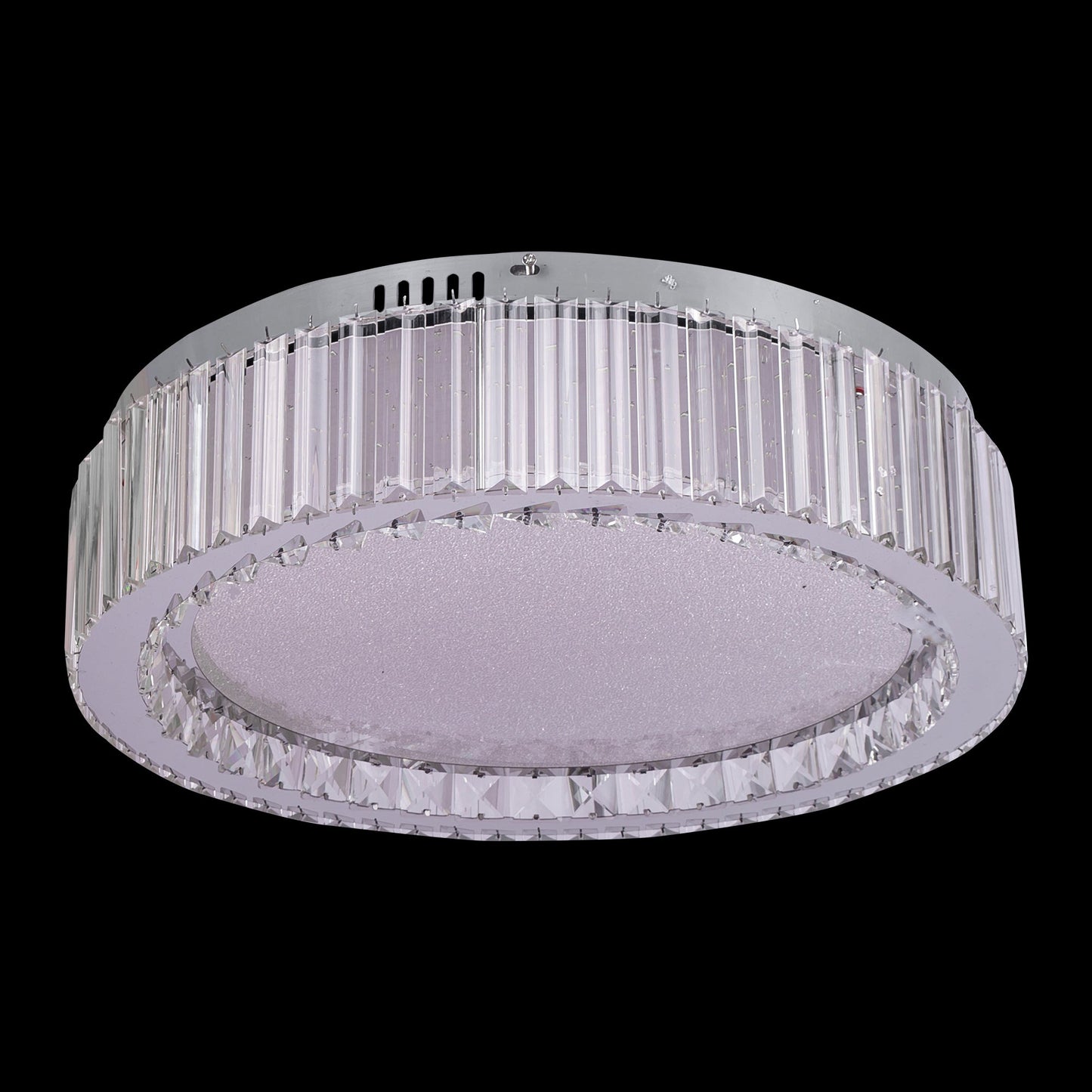 Lustra LED cu telecomanda si cristal MADOX 60W, lumina Rece/Calda/Neutra, Dimabila, Argintiu