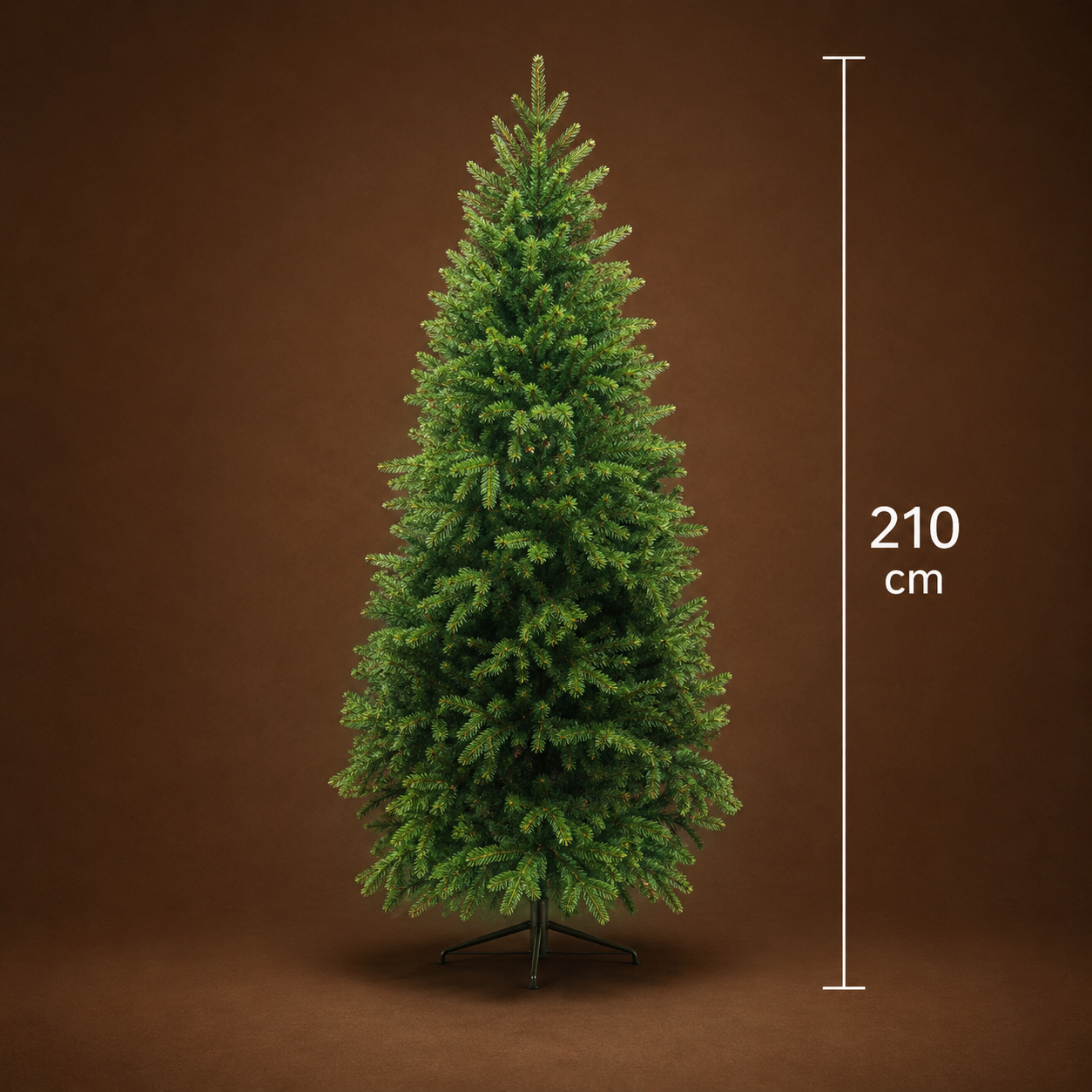 Decorațiune Brad Artificial EIS, 210 cm, 666 vârfuri, Plastic, Verde