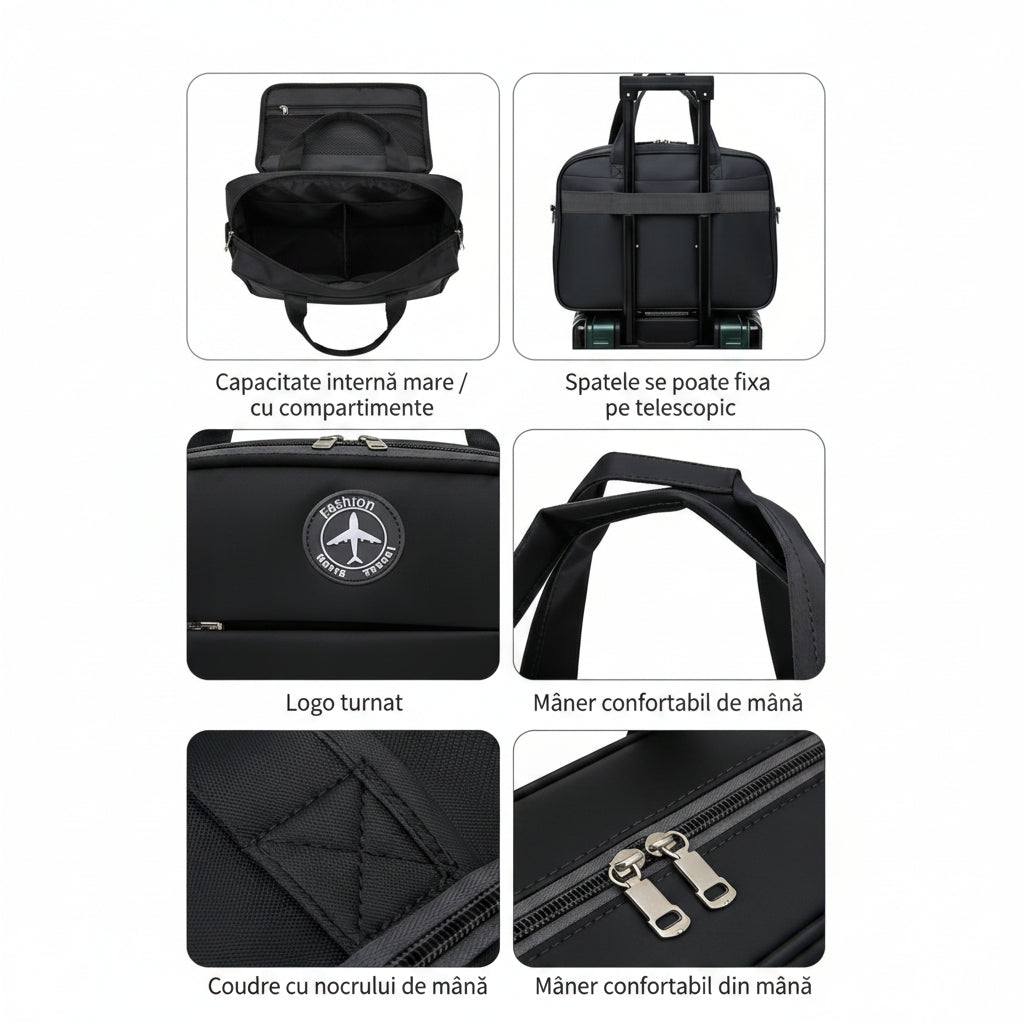Geantă business laptop ASTANA, 40x20x30cm, Oxford, Negru