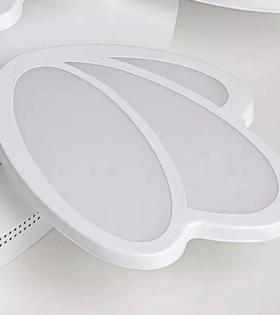 Lustra LED cu telecomanda TULIP, 47W, 3 Petale, lumina Rece/Calda/Neutra, Dimabila, Alb