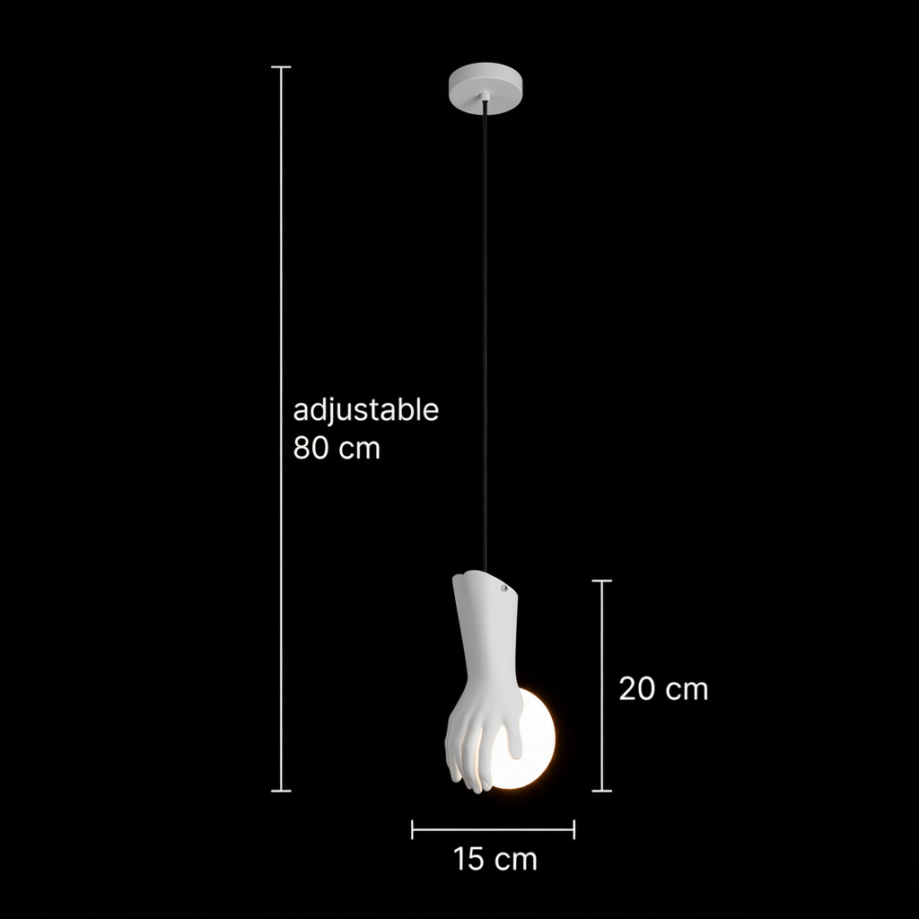 Lustra LED RUKI, 15x20cm, 1xG9, Sticla si Resina, Alb