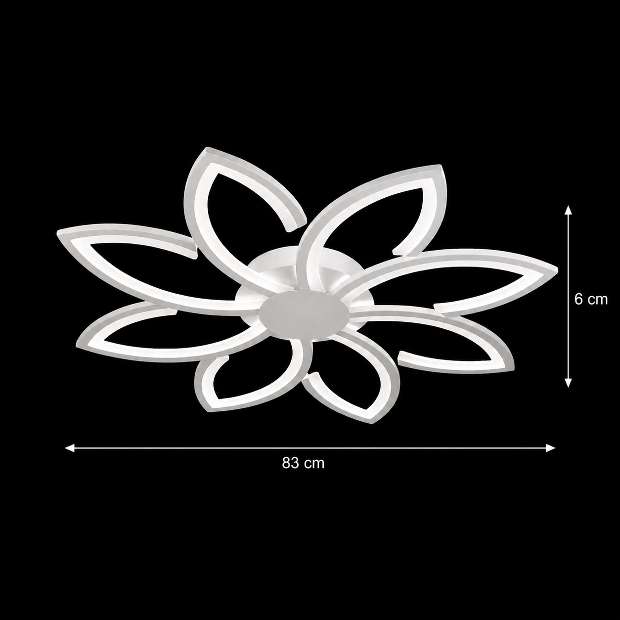 Lustra LED cu telecomanda BLUM, 108W, lumina Rece/Calda/Neutra, Dimabila, Alb, Metal si Acril
