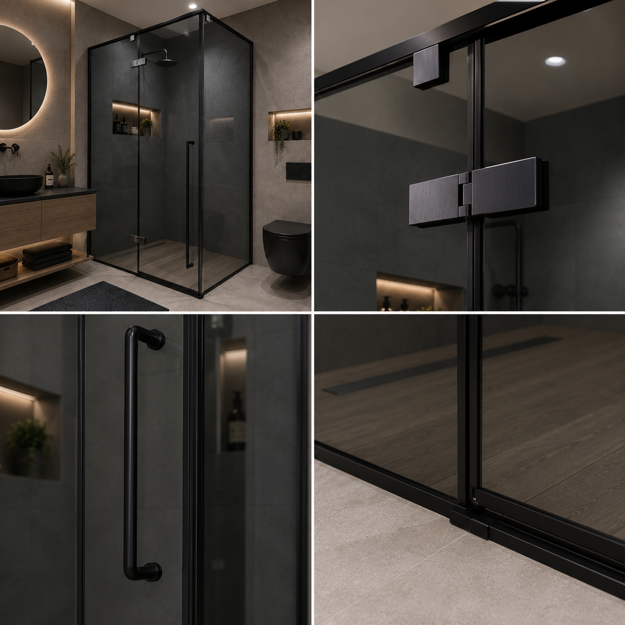 Paravan duș Walk-In 90x120x195 cm, Sticlă securizată 8 mm, Profil metalic rezistent, Gri