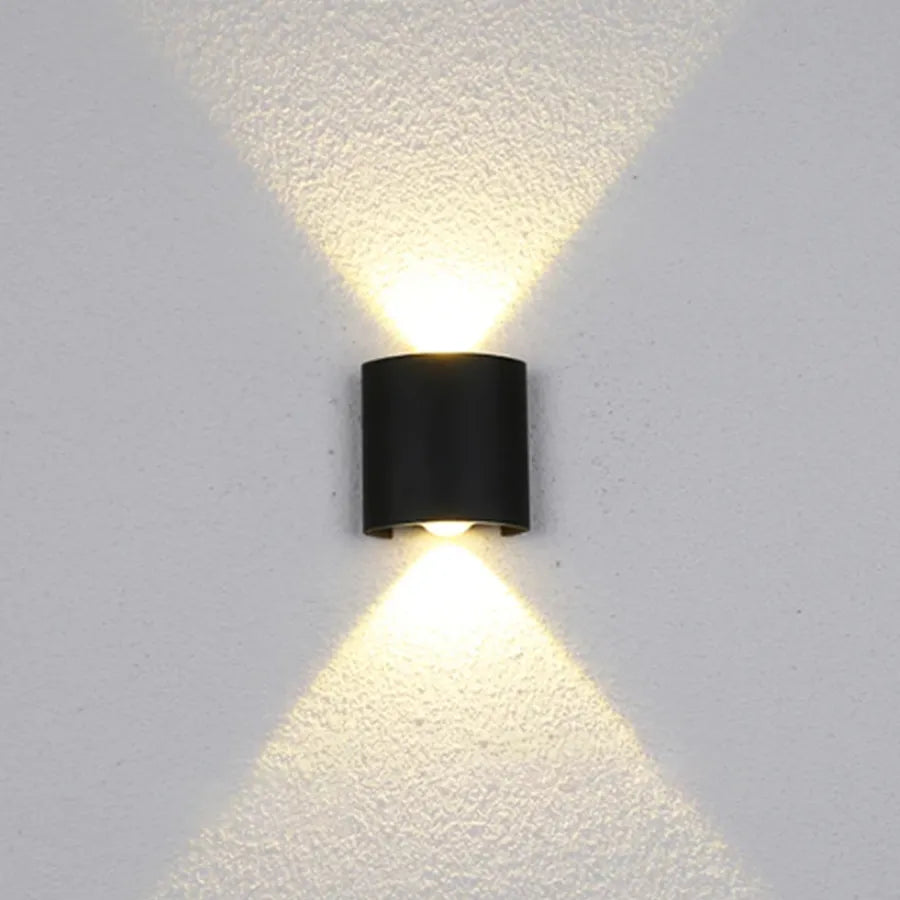 Fantas Aplica LED de Exterior si Interior, 2 Surse x 1W, IP65, Metalic, Negru, 3000K