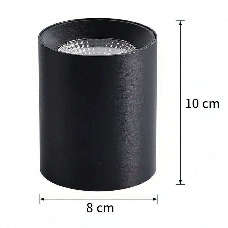 Spot LED TINNIE, Fix, 8W, Lumina Neutra 4000K, Negru