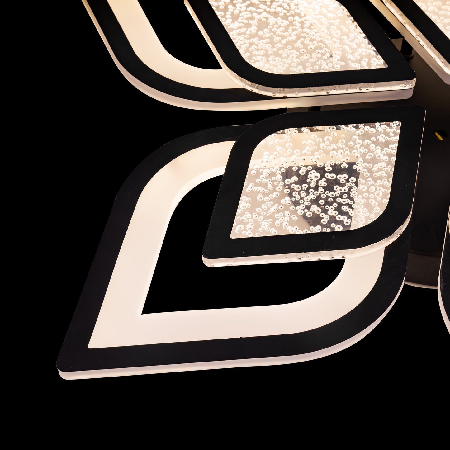 Lustra LED cu Telecomanda, 180W, Negru, Acril, Dimabila 19185/5BK