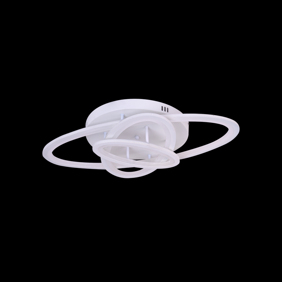 Lustra LED cu telecomanda GENTIANA, 75W, 3 Elipse, lumina Rece/Calda/Neutra, Dimabila, Alb