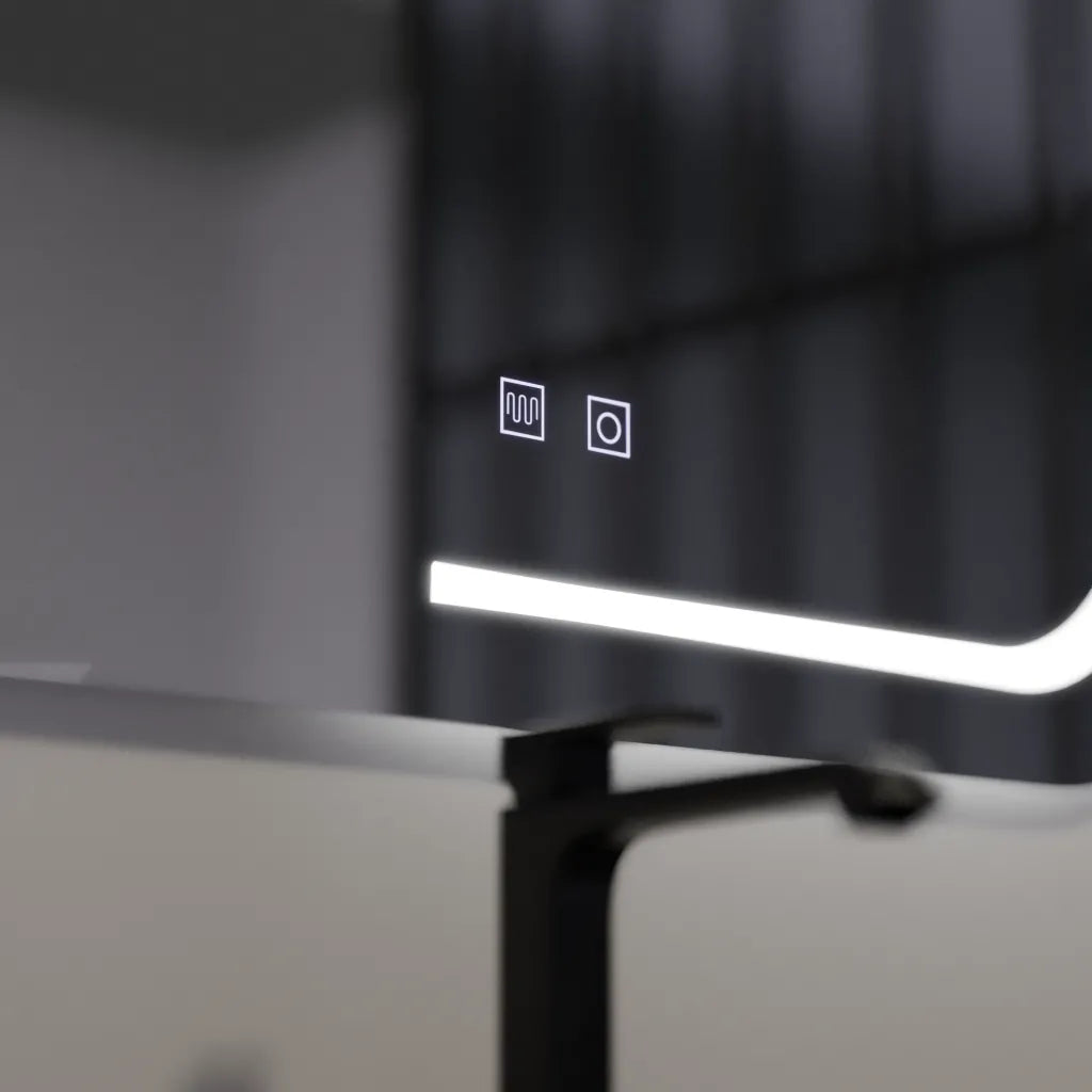 Oglinda LED Rectangulara, 80x60cm, Touch Ulrich, Sistem Dezaburire, Dimabila