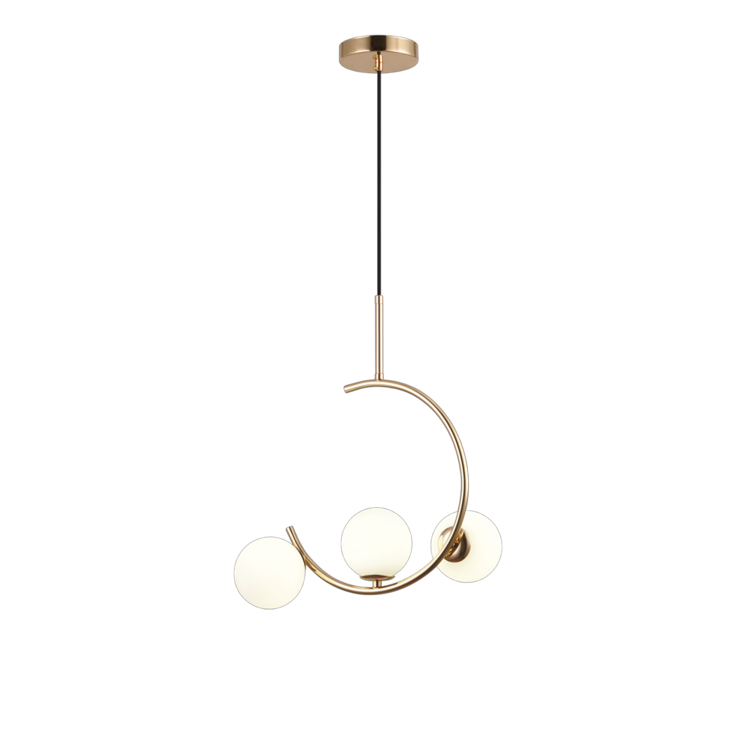 Lustra LOFT Atrium, 3x G9, Alb Auriu, Metal, Inaltime Reglabila Lustre Moderne Default Title Alessandro Design