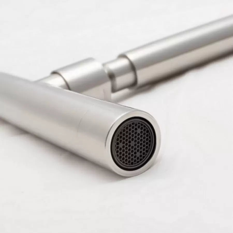 Baterie Bucatarie cu Pipa Pivotanta, din Inox, Satinata