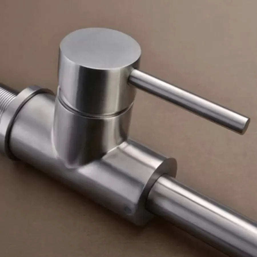 Baterie Bucatarie cu Pipa Pivotanta, din Inox, Satinata