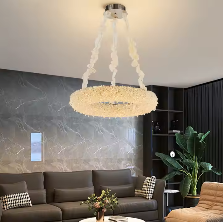 Candelabru Cristal HOHENZOLLERN Magno, 40W, Lumina Calda/Rece/Neutra, Diametru 55cm, Auriu, Inaltime Reglabila