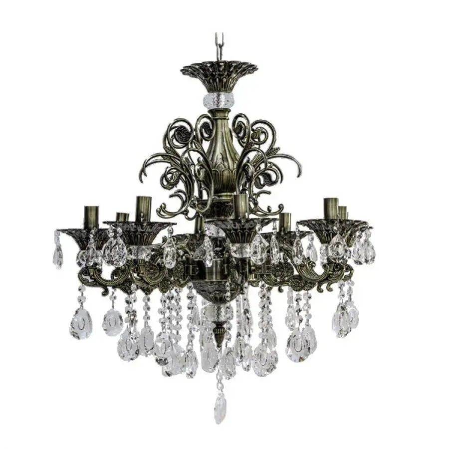 Candelabru Cristal SANSSOUCI Magno, 8xE14, Diametru 65cm, Alama Antichizata