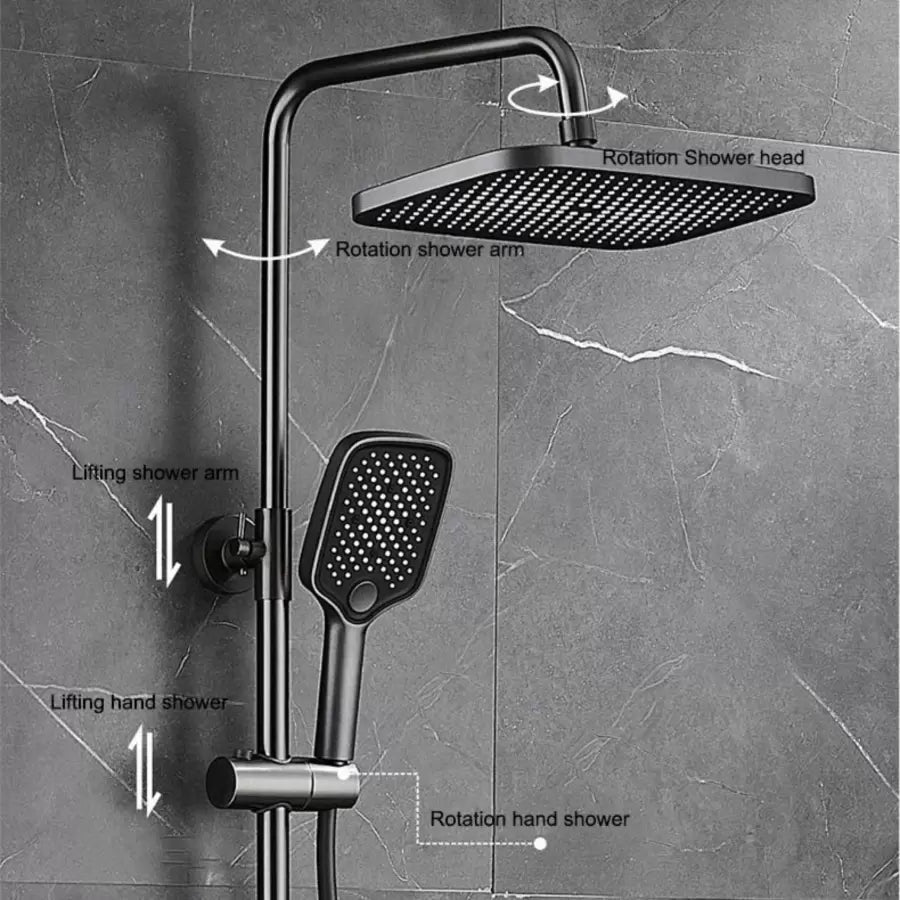 Coloana Dus Inox, Gri Inchis, OD3904