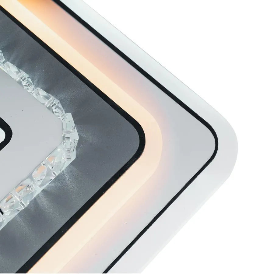 Lustra LED cu cristal ARABELA 35W, lumina Rece/Calda/Neutra, Alb