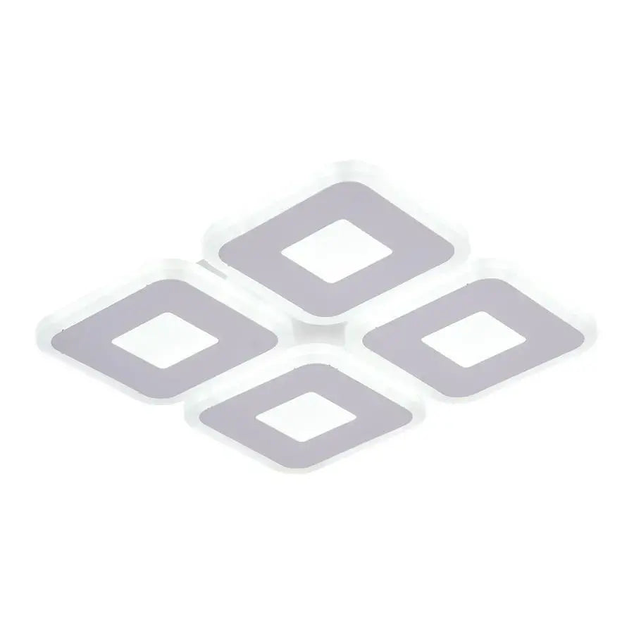 Lustra LED CORTONA 44W, 4 Patrate, lumina Rece/Calda/Neutra, Alb