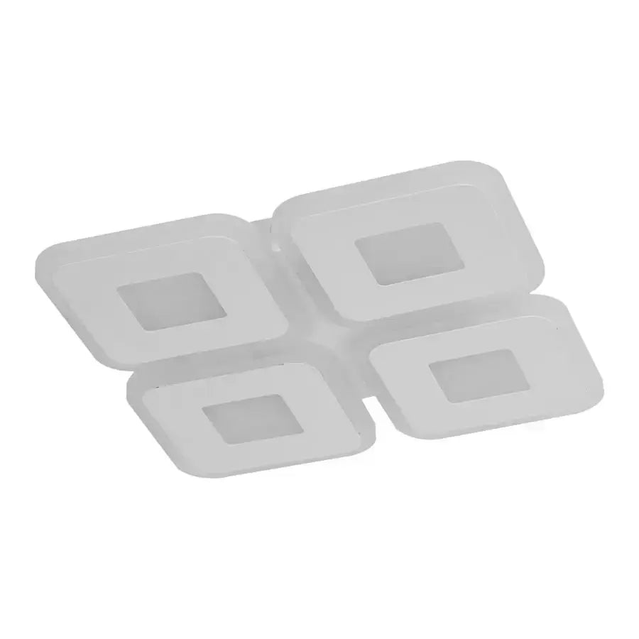 Lustra LED CORTONA 44W, 4 Patrate, lumina Rece/Calda/Neutra, Alb