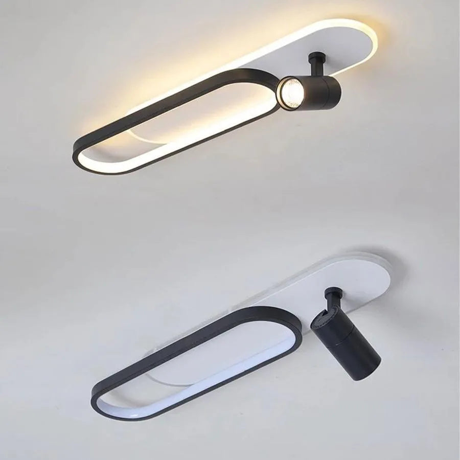 Lustra LED cu Proiector Reglabil FISSO Camilla 43W, lumina Rece/Calda/Neutra, Negru