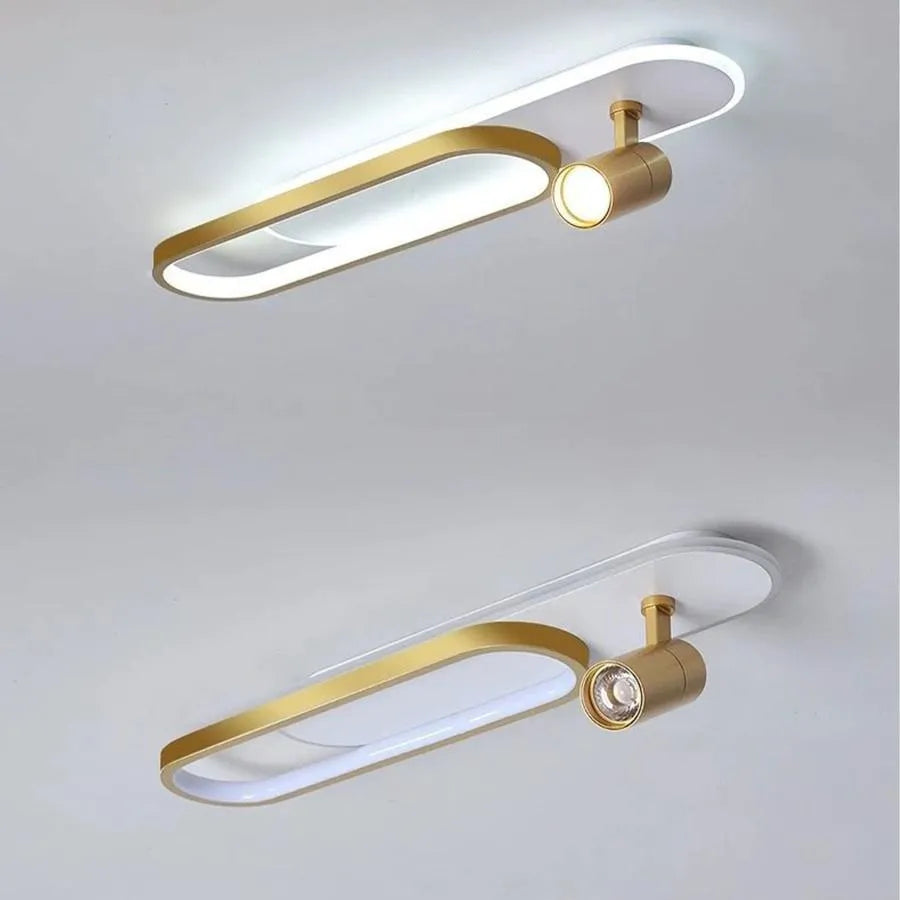 Lustra LED cu Proiector Reglabil FISSO Camilla, 24W, lumina Rece/Calda/Neutra, Auriu Lucios
