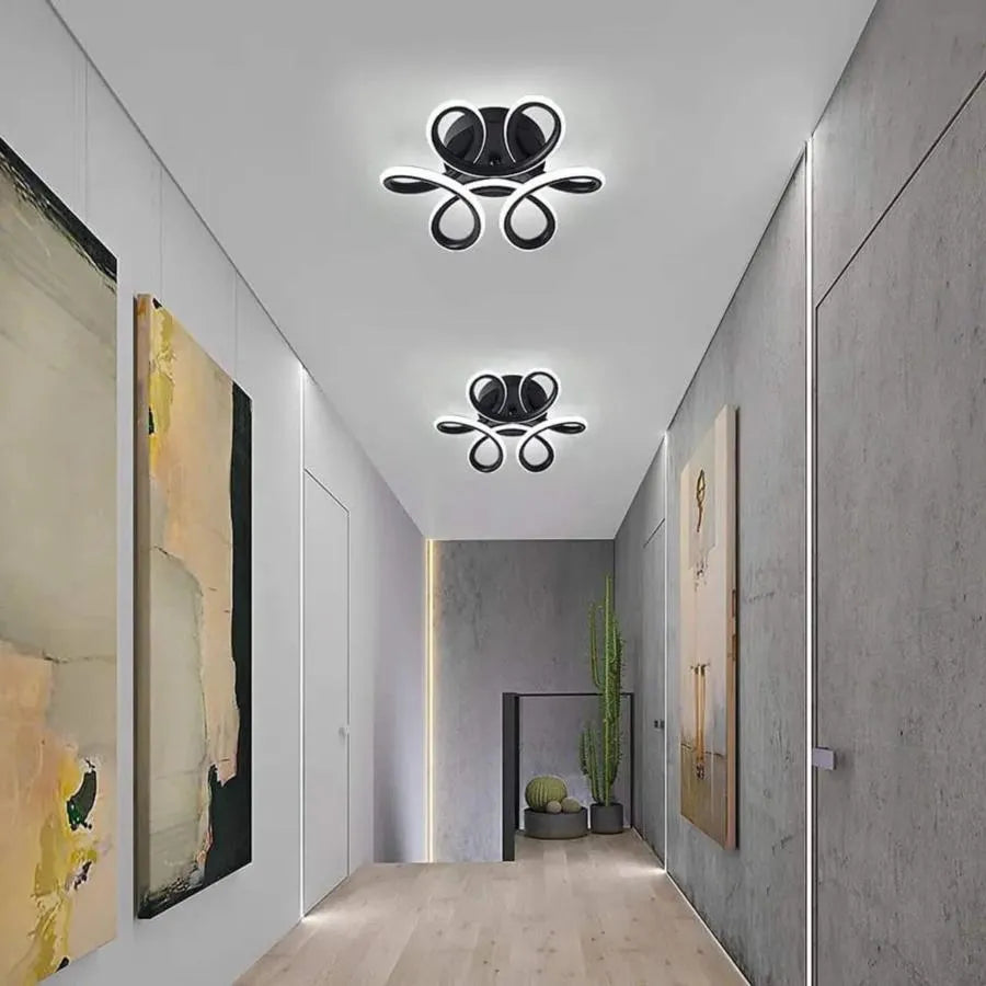 Lustra LED VERTEX HELIX, 15W, lumina Rece/Calda/Neutra, Negru
