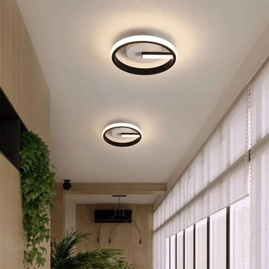 Lustra LED VICTORIA 16W, Rotunda, lumina Rece/Calda/Neutra, Negru Alb