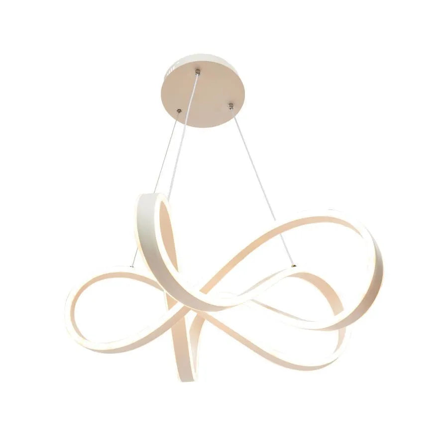 Lustra LED suspendata cu telecomanda INFINITY HALO 138W, lumina Rece/Calda/Neutra, Dimabila, Alb, Inaltime Reglabila