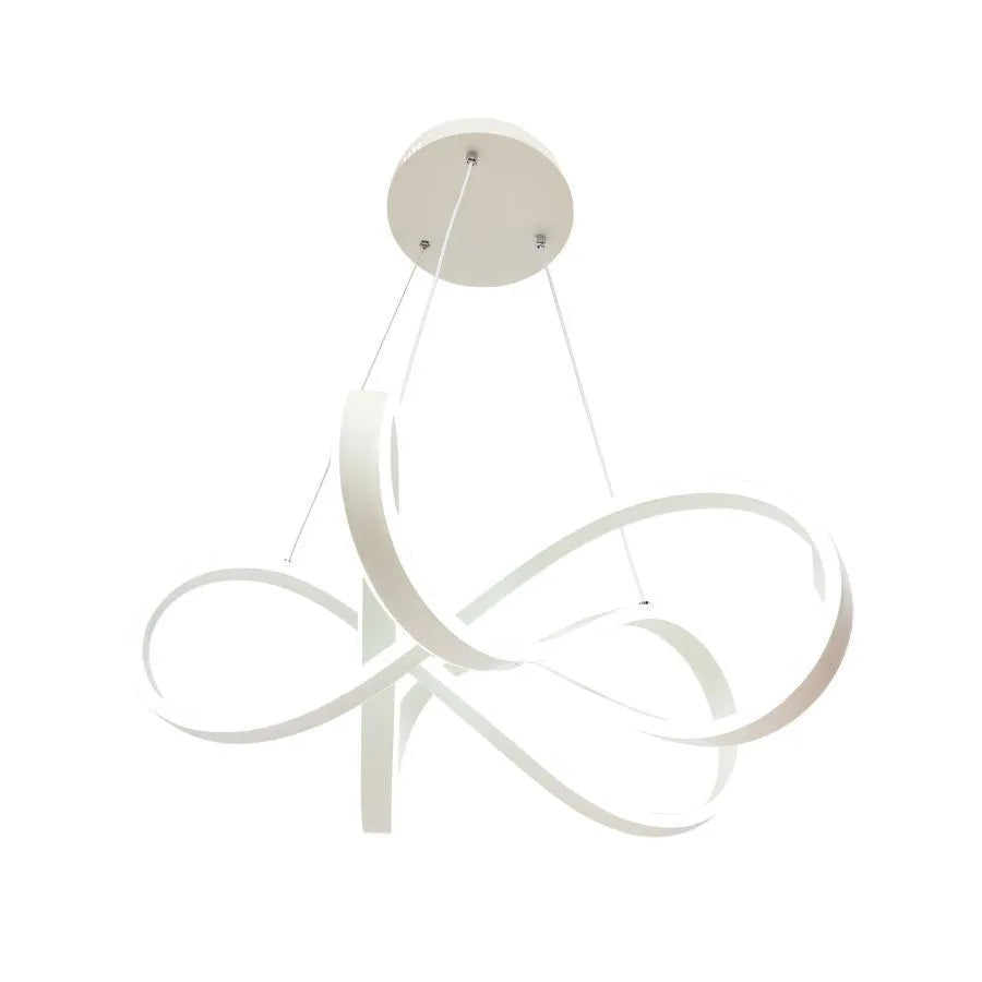 Lustra LED suspendata cu telecomanda INFINITY HALO 138W, lumina Rece/Calda/Neutra, Dimabila, Alb, Inaltime Reglabila