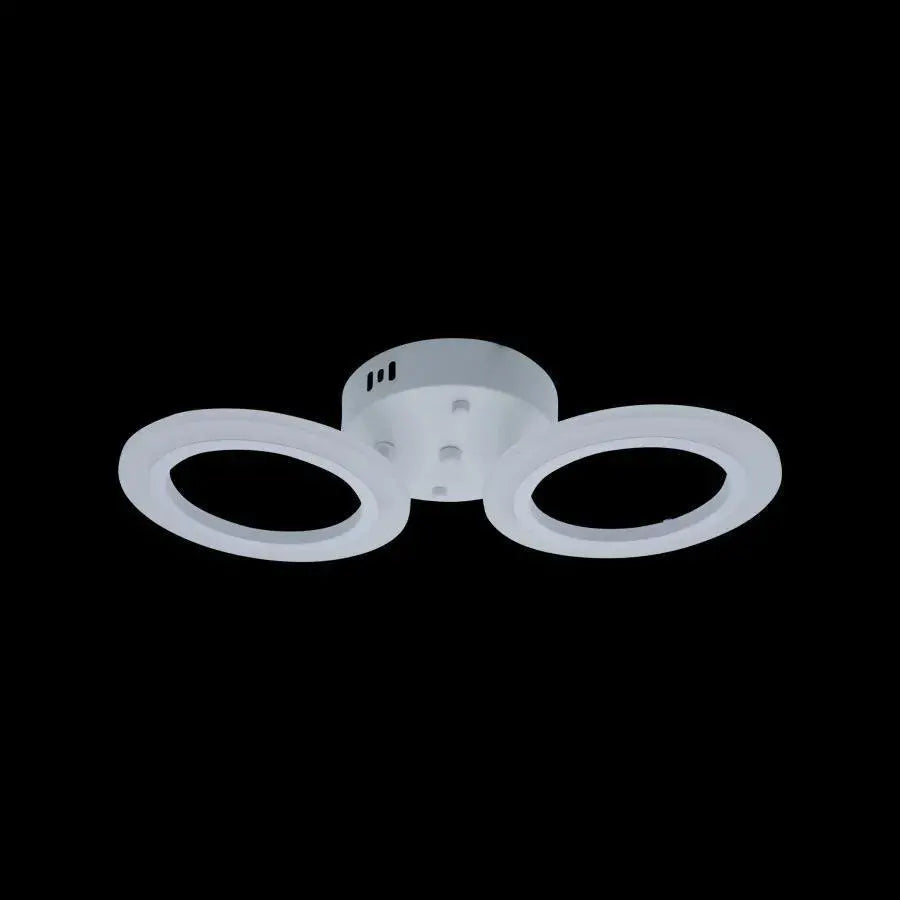 Lustra LED MARA 36W, 2 Cercuri, lumina Neutra, Alb