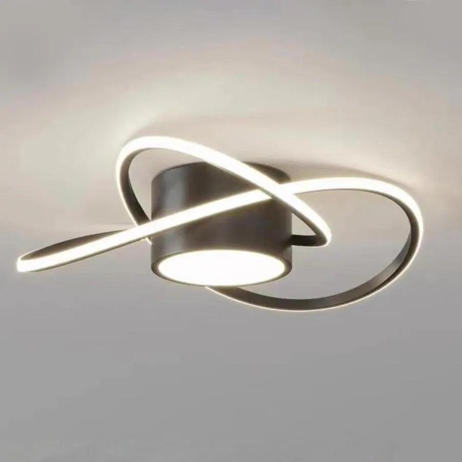 Lustra LED MIMA 30W, lumina Rece/Calda/Neutra, Negru