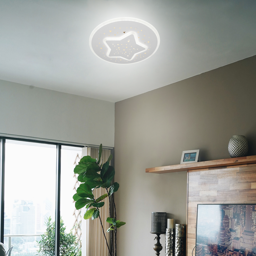 Lustra LED HEATH STEA, 30W, Diametru 20cm, lumina Neutra, Alb