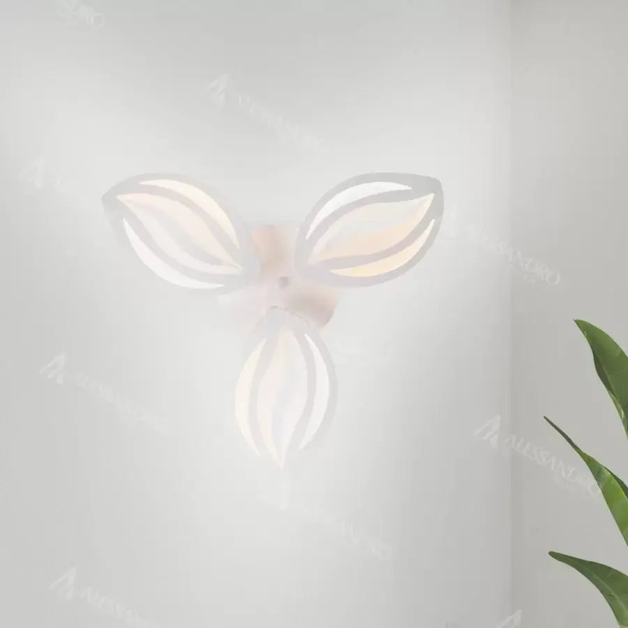 Lustra LED cu telecomanda ORCHID 39W, 3 Petale, lumina Rece/Calda/Neutra, Dimabila, Alb