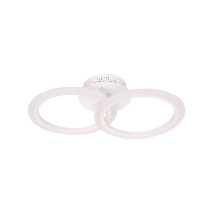 Lustra LED cu telecomanda BETTY 28W, 2 Cercuri, lumina Rece/Calda/Neutra, Dimabila, Alb