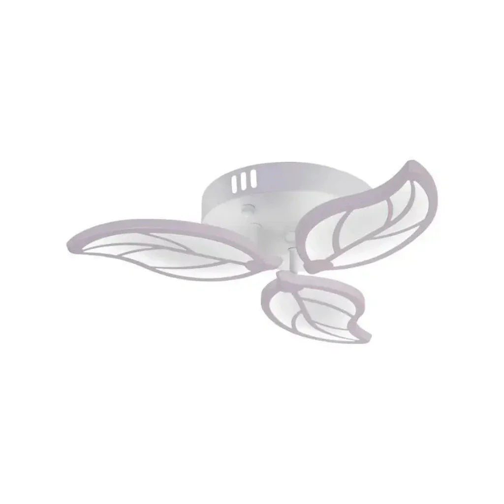 Lustra LED cu telecomanda LAURICE, 33W, 3 Petale, lumina Rece/Calda/Neutra, Dimabila, Alb