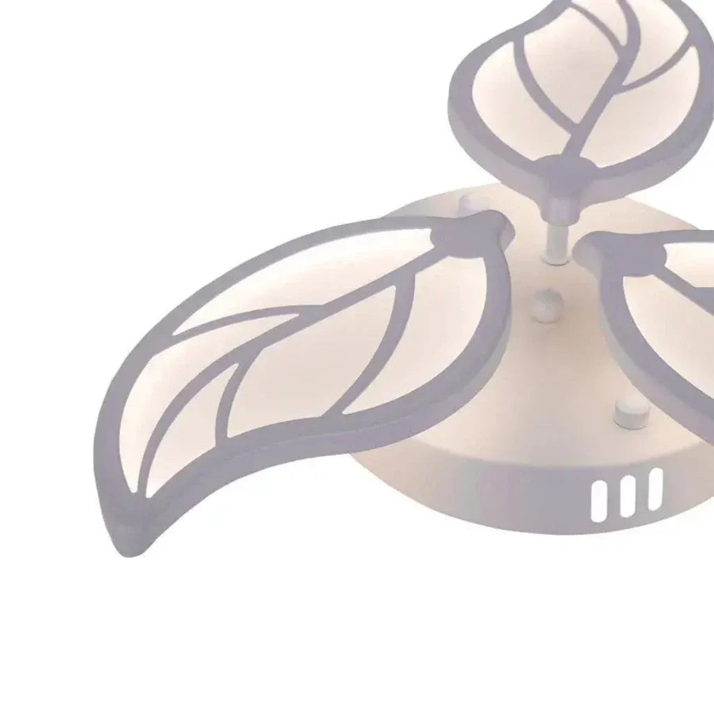 Lustra LED cu telecomanda LAURICE, 33W, 3 Petale, lumina Rece/Calda/Neutra, Dimabila, Alb
