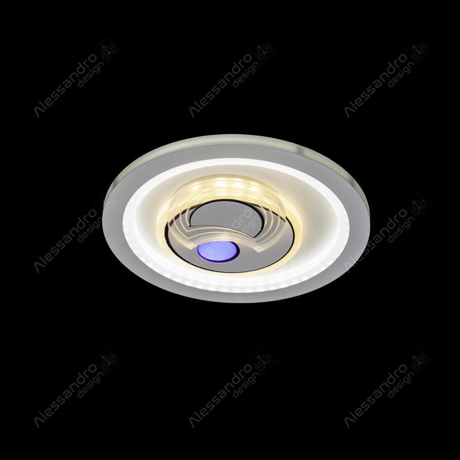 Lustra LED KATHLEEN RGB 15W, lumina Calda/Neutra, Alb