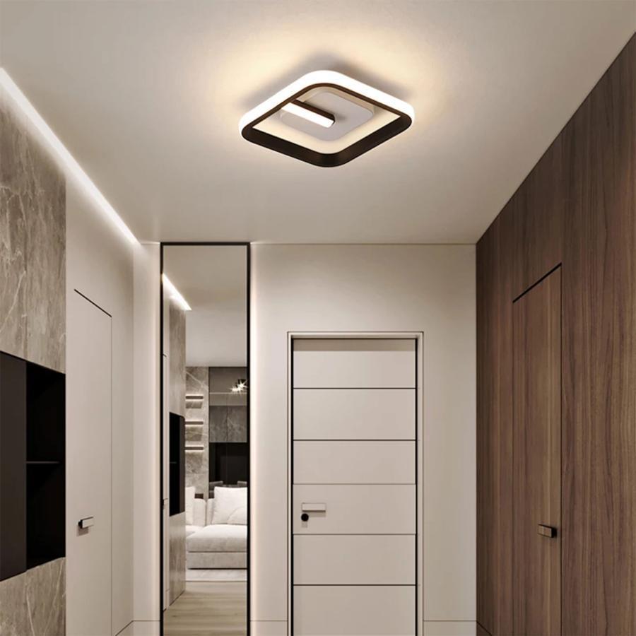 Lustra LED 24W, Negru și Alb, 3000/4000/6000K