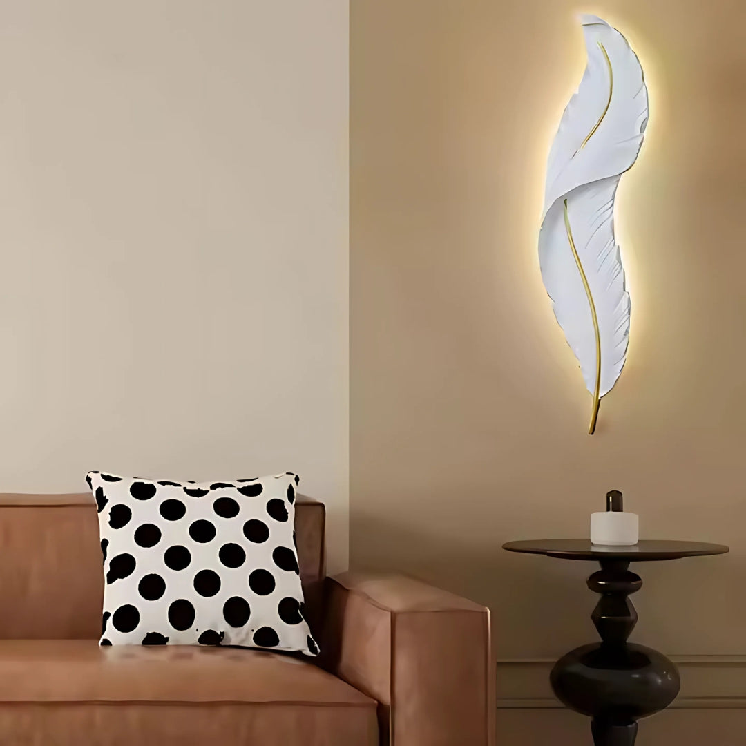 Aplica LED Pena 85CM Alb Auriu