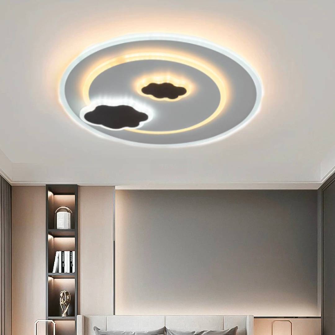 Lustra LED NOOR 30W, lumina Rece/Calda/Neutra, Alb