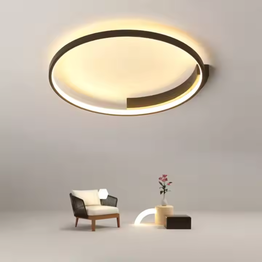 Lustra LED cu telecomanda LETIZIA 33W, Rotunda, lumina Rece/Calda/Neutra, Dimabila, Negru