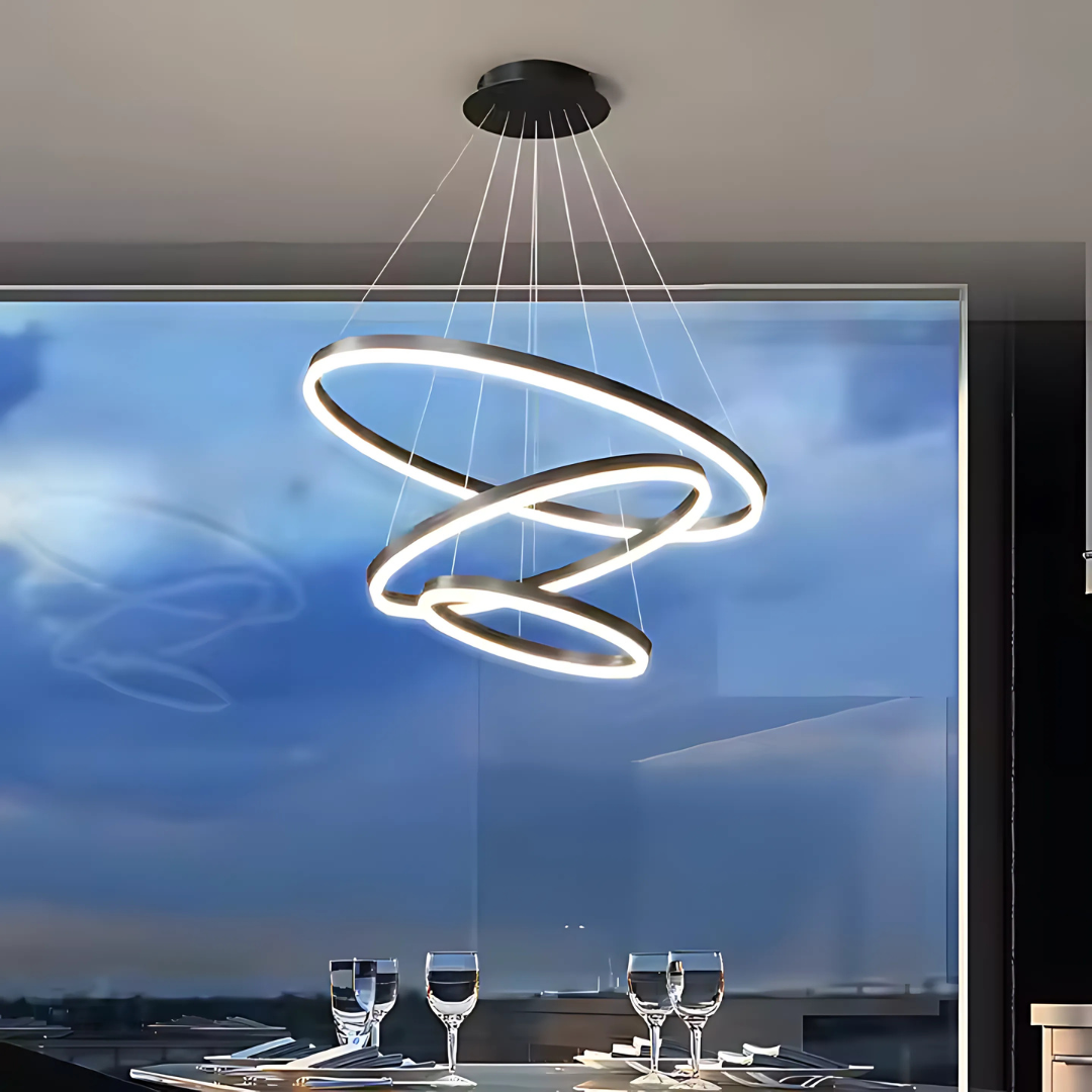 Lustra LED suspendata PAGANO 46W, 4000K, 30x40x49cm, Negru, Inaltime Reglabila